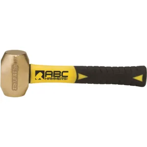 ABC HAMMERS ABC5BFS Drilling Hammer, Brass, 5 lbs, 8 Inch Fiberglass Handle | AJ8BZJ