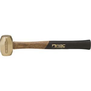 ABC HAMMERS ABC5BW Striking Hammer, Brass, 5 lbs, 15 Inch Wood Handle | AJ8BZH