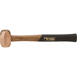 ABC HAMMERS ABC1BZW Striking Hammer, Bronze/Copper, 1 lbs, 10 Inch Wood Handle | AJ8CAG