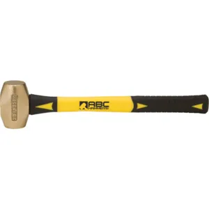 ABC HAMMERS ABC5BF Striking Hammer, Brass, 5 lbs, 14 Inch Fiberglass Handle | AJ8BZL