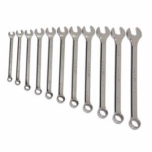 ABILITY ONE 5120-01-645-3127 Combination Wrench Set, Alloy Steel, Chrome, 10 Tools, 7.5 Deg Head Offset Angle, Offset | CN7YLQ 52HT90
