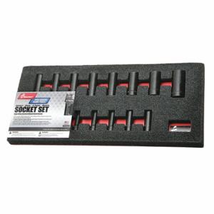 ABILITY ONE 5130-01-650-3992 Impact Socket Set, 3/8 Inch Drive Size, 14 Pieces, 8 to 24 mm Socket Size Range | CN7YUF 52CE86