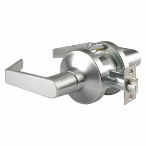 ABILITY ONE 5340-00-NIB-0134 Lever Lockset, Grade 1, Gt126 Philadelphia, Satin Chrome, Not Keyed | CN7YPQ 49Z665