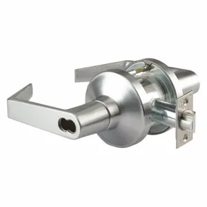 ABILITY ONE 5340-00-NIB-0243 Lever Lockset, Grade 1, Gt128 Philadelphia, Satin Chrome, Not Keyed | CN7YNM 49Z669