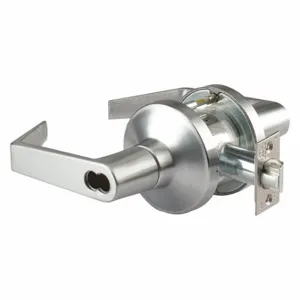 ABILITY ONE 5340-00-NIB-0249 Lever Lockset, Grade 1, Gt165 Philadelphia, Satin Chrome, Not Keyed | CN7YPN 49Z683