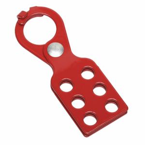 ABILITY ONE 5340-01-650-2623 Lockout Hasp, Pry-Resistant Hasp, 1 Inch Size Opening Size, Red, 6 Padlocks | CN7YVX 52ND70
