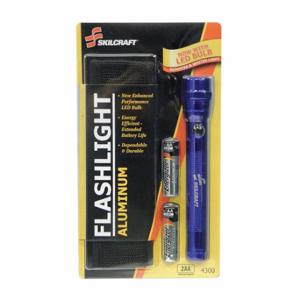 ABILITY ONE 6230-01-513-4300 Flashlight, 60 lm Max Brightness, 1.5 hr Run Time at Max Brightness, Blue, 2 Batteries | CN7YUJ 10E713