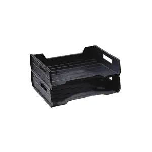 ABILITY ONE 7520-01-094-4307 Desk Tray, Letter, Black, Plastic | CF2KAP 55XD40