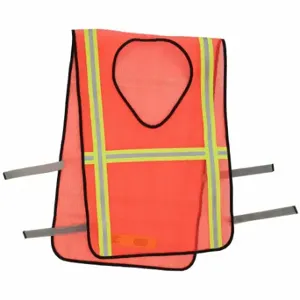 ABILITY ONE 8415-01-464-6612 High Visibility Vest, ANSI Class 2, U, Universal, Orange, Mesh Polyester, Hook-and-Loop | CN7YTT 29JK87