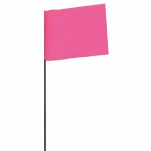 ABILITY ONE 9905-01-661-2144 Marking Flag, 2 1/2 Inch x 3 1/2 Inch Flag Size, 21 Inch Staff Ht, Fluorescent Pink | CN7YWG 54XZ48