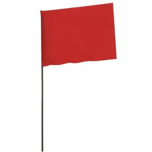 ABILITY ONE 9905-01-661-2148 Marking Flag, 2 1/2 Inch x 3 1/2 Inch Flag Size, 15 Inch Staff Ht, Red, Blank, Solid | CN7YWF 54XZ52