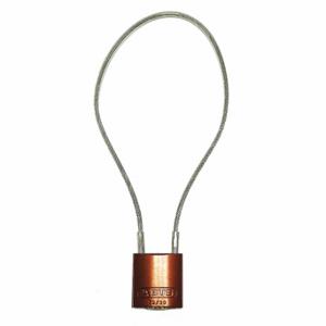 ABUS 13048 Lockout Padlock, Keyed Different, Aluminum, Compact Body Body Size, Steel, Extended, Brown | CN7ZKJ 54XG24