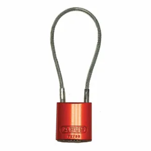 ABUS 13072 Lockout Padlock, Keyed Alike, Aluminum, Compact Body Body Size, Steel, Extended, Orange | CN7ZJV 54XG11