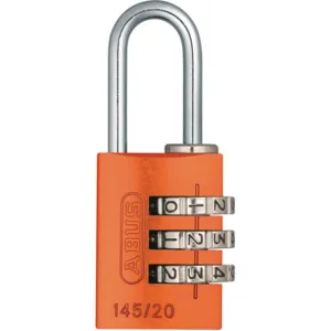 ABUS 145/20 Orange Combination Padlock Side Black/Silver | AJ2HWU 5JKT0