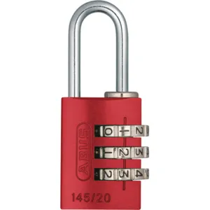 ABUS 145/20 Red Combination Padlock Side Red | AJ2HWW 5JKT2