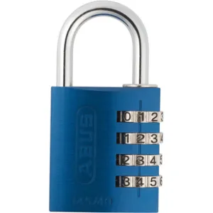 ABUS 145/40 Blue Combination Padlock Side Black/Silver | AJ2HXH 5JKU3