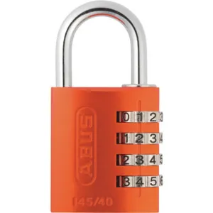 ABUS 145/40 Orange Combination Padlock Side Black/Silver | AJ2HXG 5JKU2