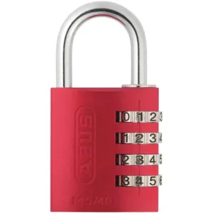 ABUS 145/40 Red Combination Padlock Side Black/Silver | AJ2HXJ 5JKU4