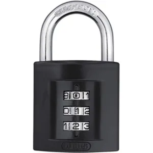 ABUS 158/40 Combination Padlock Front Black/Silver | AJ2JWT 6WNZ2