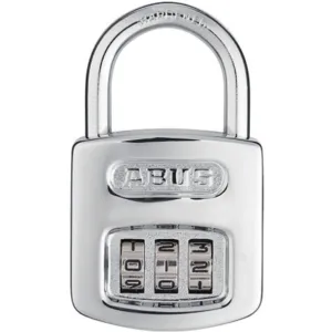 ABUS 160/40 Combination Padlock Front Black/Silver | AG9CFZ 14Z331