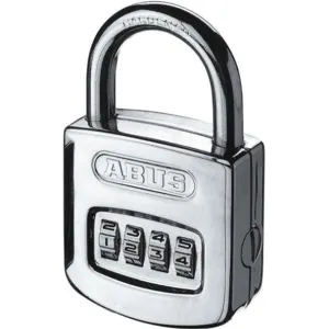 ABUS 160/50 Combination Padlock Front Black/Silver | AH9KCQ 3MPH1