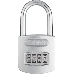 ABUS 160HB/50-50 Combination Padlock Front Black/Silver | AG9CGA 14Z332