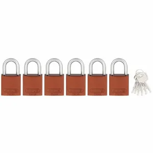 ABUS 19331 Keyed Padlock, Keyed Alike, Aluminum, Std Body Body Size, Hardened Steel, Std, Brown | CN7ZFV 45WP43