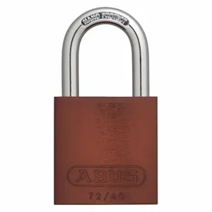 ABUS 19333 Keyed Padlock, Keyed Different, Aluminum, Std Body Body Size, Hardened Steel, Std, Brown | CN7ZHA 45WP45