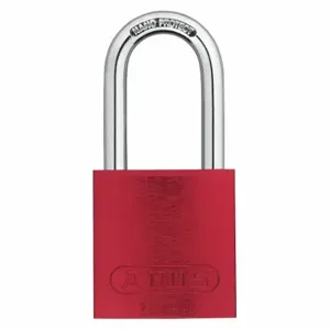 ABUS 19347 Keyed Padlock, Keyed Different, Aluminum, Std Body Body Size, Hardened Steel, Std, Red | CN7ZHH 45WP59