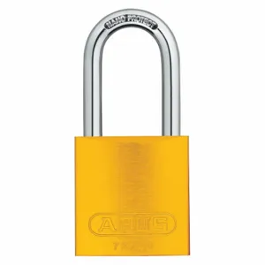 ABUS 19349 Keyed Padlock, Keyed Different, Aluminum, Std Body Body Size, Hardened Steel, Std, Yellow | CN7ZHK 45WP61