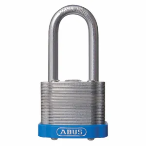 ABUS 19351 Keyed Padlock, Keyed Different, Steel, Std Body Body Size, Hardened Steel, Extended, Blue | CN7ZJK 45WN84