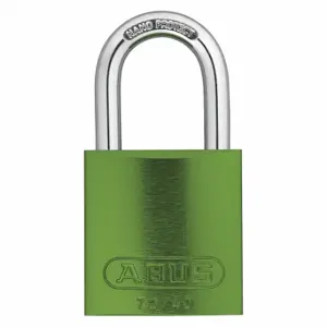 ABUS 19378 Keyed Padlock, Keyed Different, Aluminum, Std Body Body Size, Hardened Steel, Std, Green | CN7ZHC 45WP14