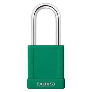 ABUS 19642 Lockout-Vorhängeschloss, gleichschließend, Aluminium, Standard-Körpergröße, gehärteter Stahl, Standard, grün | CN7ZMG 45WM83