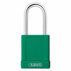 ABUS 19642 Lockout Padlock, Keyed Alike, Aluminum, Std Body Body Size, Hardened Steel, Std, Green | CN7ZMG 45WM83