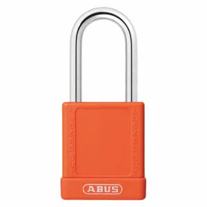 ABUS 19643 Lockout Padlock, Keyed Alike, Aluminum, Std Body Body Size, Hardened Steel, Std, Orange | CN7ZKQ 45WM84