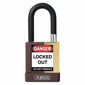 ABUS 20037 Keyed Padlock, Keyed Different, Brass, Std Body Body Size, Hardened Steel, Std, Brown | CN7ZJC 459T34