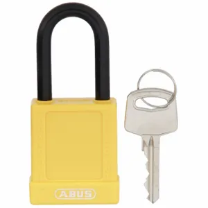 ABUS 20045 Keyed Padlock, Keyed Alike, Brass, Std Body Body Size, Hardened Steel, Std, Yellow | CN7ZGG 459T42