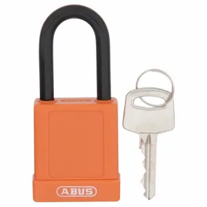 ABUS 20046 Keyed Padlock, Keyed Alike, Brass, Std Body Body Size, Hardened Steel, Std, Orange | CN7ZGE 459T43