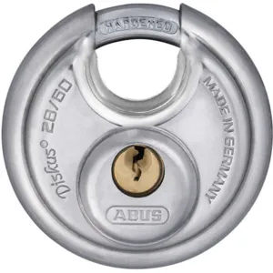 ABUS 28/60 KA Economy Disk Padlock 1/2 Inch H KA Silver | AF2NQJ 6WNY4