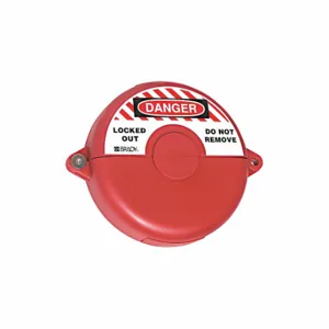 ABUS 365 V307 Gate Valve Lockoout 5-6.5 Inch Size Red, 6 1/2 Inch Size Max Hand Wheel Dia, Red | CN7ZFP 179XP1