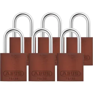 ABUS 72/30 KA X 6 Keyed Padlock Medium Brown U-Shape PK6 | AG2NCF 31NF17