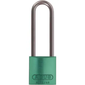 ABUS 72 HB/40-75 KA Green Lockout Padlock Keyed Alike Green 1/4in. Diameter | AE6PZK 5UKL4