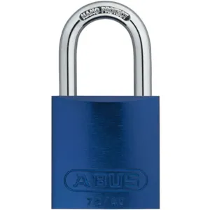 ABUS 72 /40 KD Blue Lockout Padlock Keyed Different Blue 1/4 Inch Diameter | AE6QAR 5UKR3