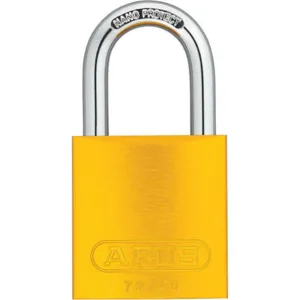 ABUS 72/40 KAx12 Yellow Lockout Padlock Keyed Alike Yellow 1/4in. - Pack Of 12 | AA6UEF 14Z354