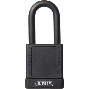 ABUS 74/40 KD BLACK Lockout Padlock Aluminium Black 1/4 In. | AG6DCQ 35MD23