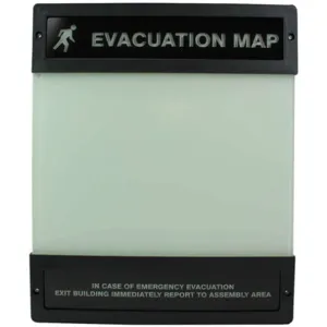 ACCUFORM SIGNS DTA240 Evacuation Map Holder 8-1/2 Inch x 11 Inch | AF6LER 19TZ52