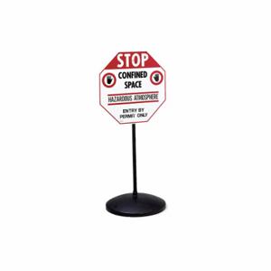 ACCUFORM SIGNS HSP418 Cast Iron Base with Steel Post, 37 lb Base Wt, 4 ft x 1 7/8 Inch x 1 7/8 in | CN7ZQN 3NKF2