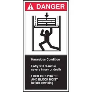 ACCUFORM SIGNS LECN173 Label Cema 3 x 6 Danger Hazardous - Pack Of 5 | AC6TLE 36A975