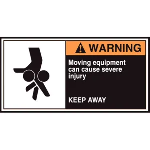 ACCUFORM SIGNS LECN364 Label Cema 2-1/2 x 5 Warning Moving - Pack Of 5 | AC6TKQ 36A962