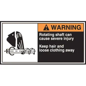 ACCUFORM SIGNS LECN372 Label Cema 2-1/2 x 5 Warning Rotating - Pack Of 5 | AC6TKT 36A964